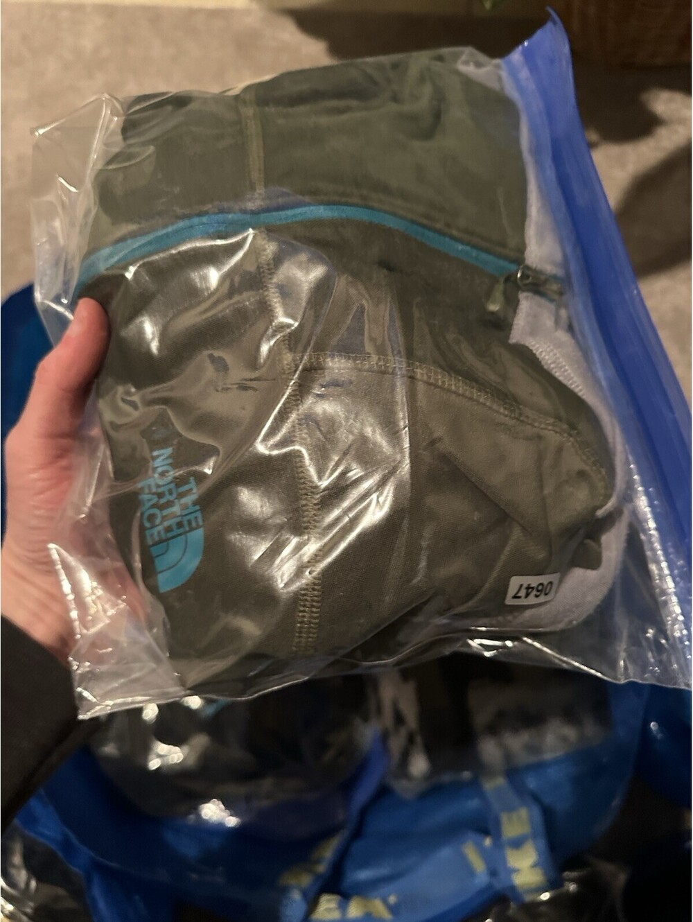 North Face Shirt Mens XL Green 1/4 Zip Fleece Lined Pullover Layer - Picture 7 of 7